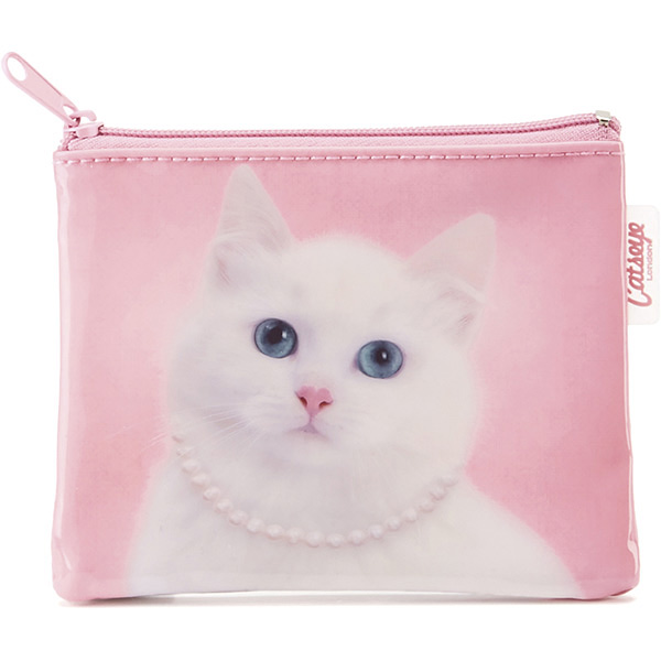Cat with Pearl Necklace Coin Purse