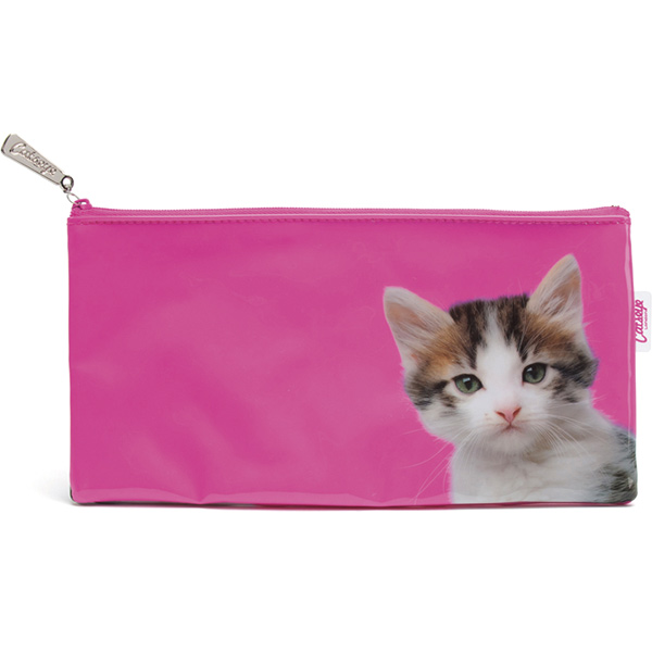 Kitten on Hot Pink Long Bag