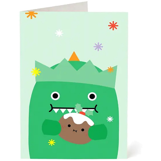 Ricedino Dinosaur Christmas Card