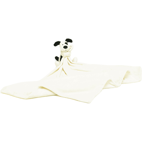 Bashful Black & Cream Puppy Comforter