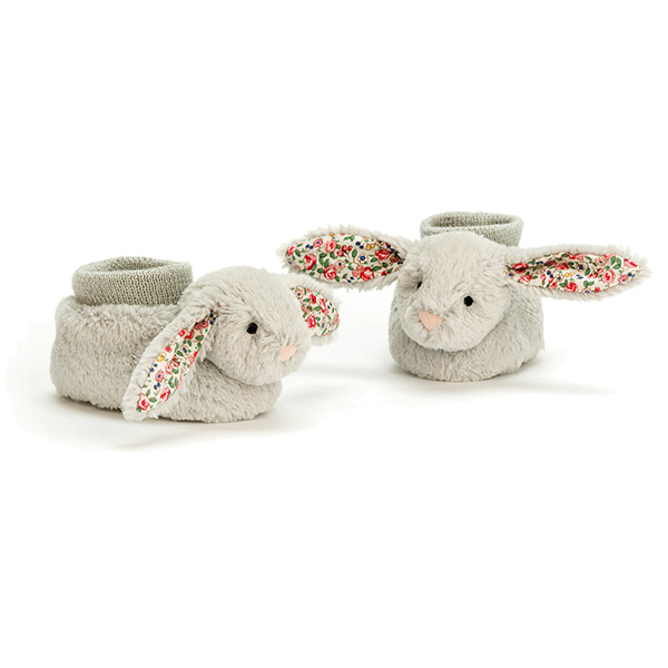 Blossom Silver Bunny Booties