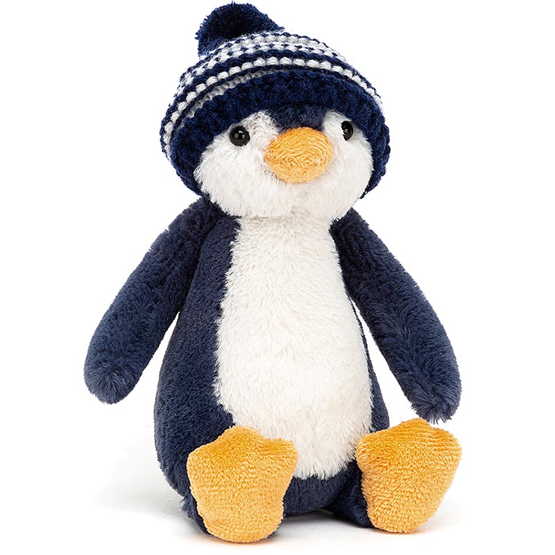 Bashful Navy Bobble Hat Penguin