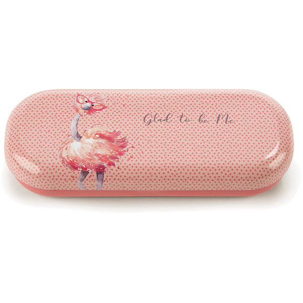 Glad to be Me Ostrich Pink Glasses Case