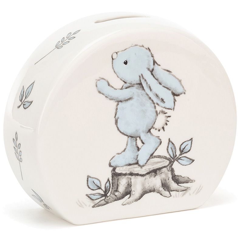 Bashful Blue Bunny Ceramic Money Box