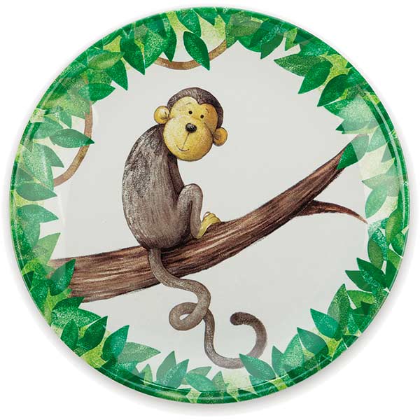 Mattie Monkey Melamine Plate