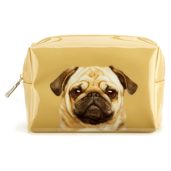 Pug on Caramel Large Beauty Bag