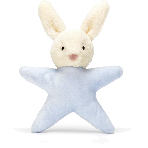 Star Bunny Blue Rattle