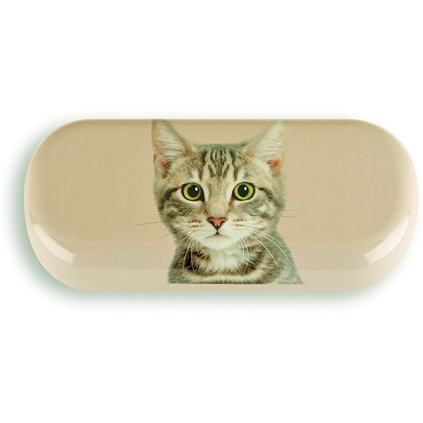 Tabby on Taupe Glasses Case