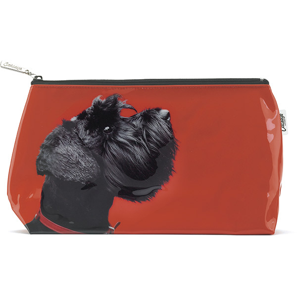 Terrier on Red Wash Bag
