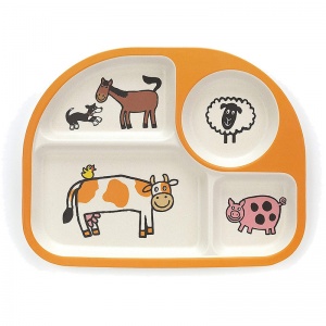 Farm Tails Bamboo Divided Plate