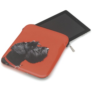 Terrier on Red iPad Sleeve